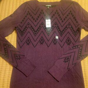 NWT Express Geometric Long Sleeve Sweater Sz M MSRP $60